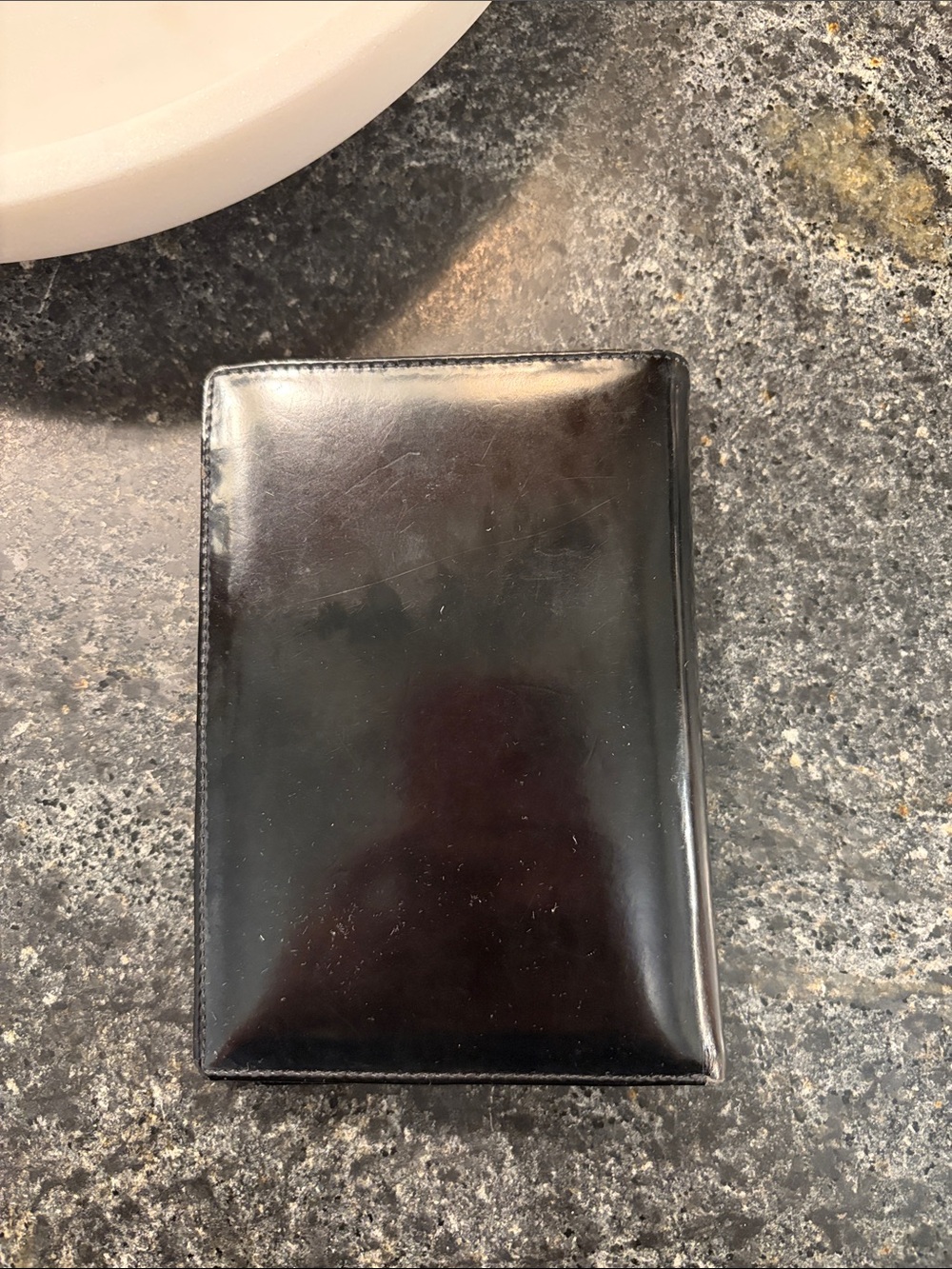 Prada Black Smooth Leather Vertical Wallet/Card Holder with Metal Logo - Picture 4 of 5